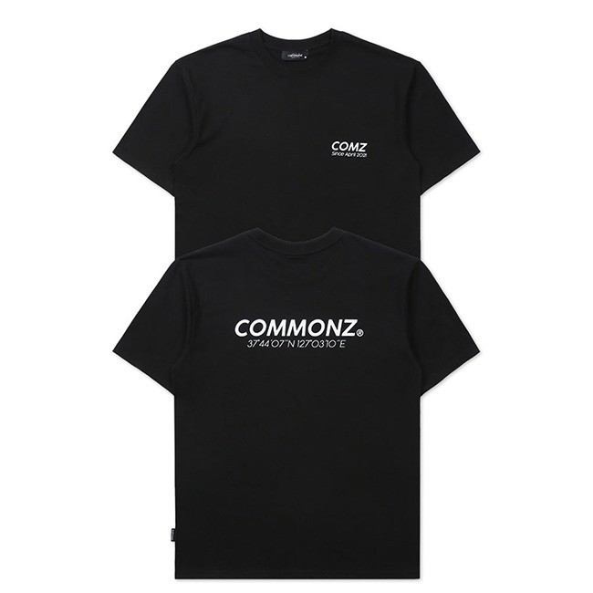 COMMONZ, 커먼즈 로고 티셔츠 블랙