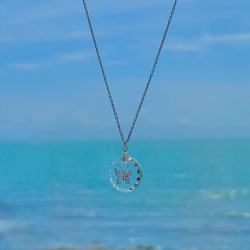 자체브랜드, vintage glass pendant necklace