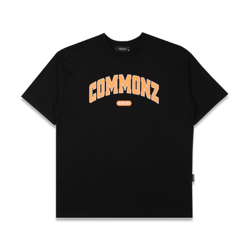 COMMONZ, 커먼즈 21 아치로고 반팔 티셔츠 블랙