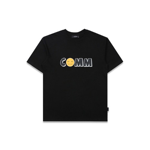 COMMONZ, 커먼즈 스마일 티셔츠 블랙