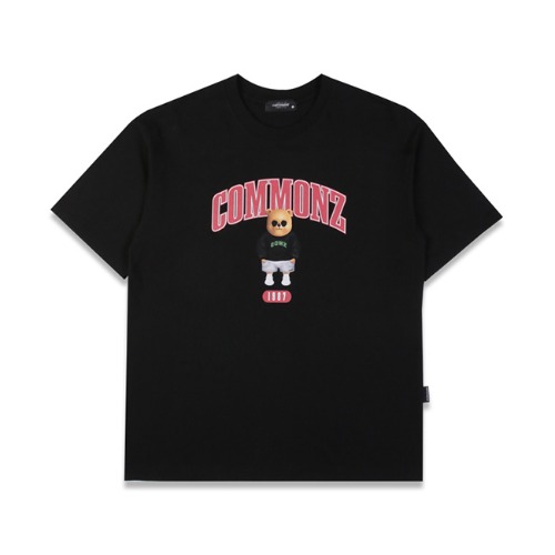 COMMONZ, 커먼즈 1987 베어 반팔 티셔츠 블랙