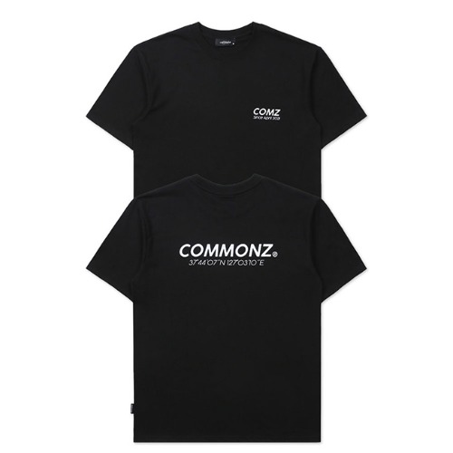 COMMONZ, 커먼즈 로고 티셔츠 블랙