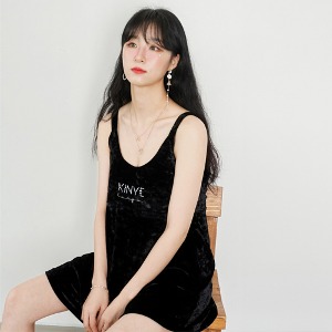 kinye, Velvet bustier mini dress - Black