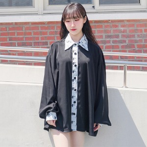 kinye, Korean painting shirt - Black