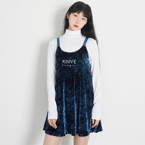 kinye, Velvet bustier mini dress - Deep Blue