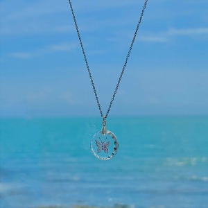 자체브랜드, vintage glass pendant necklace